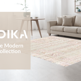 Ultra Soft Area Rug, Non Slip, Stain Resistant, Washable Area Rugs for Living Room, Bedroom, Neutral Light Boho Pattern(Pink)