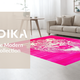 Ultra Soft Area Rug, Non Slip, Stain Resistant, Washable Area Rugs for Living Room, Bedroom, Trendy Safari Style Home Accessory(Pink)