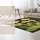 Ultra Soft Area Rug, Non Slip, Stain Resistant, Washable Area Rugs for Living Room, Bedroom, Chic Woodland-Inspired Decorative Accent(Brown)