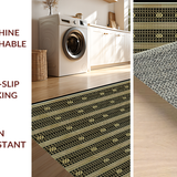 Ultra Soft Area Rug, Non Slip, Stain Resistant, Washable Area Rugs for Living Room, Bedroom, Artistic Ogee Design with Luxe Touch(Gold)