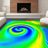 Dynamic Colorful Spiral Illusion(Blue)