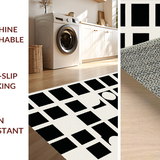 Ultra Soft Area Rug, Non Slip, Stain Resistant, Washable Area Rugs for Living Room, Bedroom, Bold Geometric Contrast Theme(Beige)