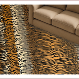 Ultra Soft Area Rug, Non Slip, Stain Resistant, Washable Area Rugs for Living Room, Bedroom, Faux Cowhide Tiger Print(Black)
