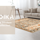 Contemporary Earth Tones Geometric Design(Beige)