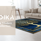 Contemporary Blue and Gold Fusion(Blue)