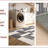 Ultra Soft Area Rug, Non Slip, Stain Resistant, Washable Area Rugs for Living Room, Bedroom, Chic Neutral Toned Linear Design(Gray)