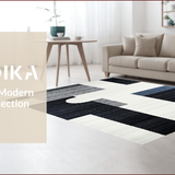 Ultra Soft Area Rug, Non Slip, Stain Resistant, Washable Area Rugs for Living Room, Bedroom, Sleek Abstract Grey Geometric Arrangement(Gray)