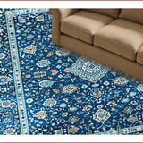 Ultra Soft Area Rug, Non Slip, Stain Resistant, Washable Area Rugs for Living Room, Bedroom, Durable Blue Entryway Area Rug with Intricate Pattern(Blue)