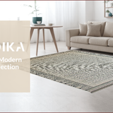 Ultra Soft Area Rug, Non Slip, Stain Resistant, Washable Area Rugs for Living Room, Bedroom, Chic Traditional Tilework Aesthetic(Beige)
