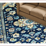 Ultra Soft Area Rug, Non Slip, Stain Resistant, Washable Area Rugs for Living Room, Bedroom, Luxurious Vintage Patterned Tapestry(Blue)