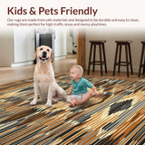 Ultra Soft Area Rug, Non Slip, Stain Resistant, Washable Area Rugs for Living Room, Bedroom, Contemporary Faux Fur Wildlife Print(Brown)