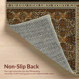 Ultra Soft Area Rug, Non Slip, Stain Resistant, Washable Area Rugs for Living Room, Bedroom, Wild Animal Print Elegance(Brown)