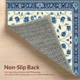 Ultra Soft Area Rug, Non Slip, Stain Resistant, Washable Area Rugs for Living Room, Bedroom, Country Wynona Rectangle Area for Patio in Blue Beige Color(Beige)
