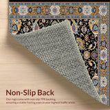 Ultra Soft Area Rug, Non Slip, Stain Resistant, Washable Area Rugs for Living Room, Bedroom, Courtyard Comfort(Black)