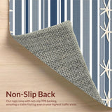 Ultra Soft Area Rug, Non Slip, Stain Resistant, Washable Area Rugs for Living Room, Bedroom, Contemporary Grey Starfish Aesthetic(Blue)