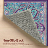 Ultra Soft Area Rug, Non Slip, Stain Resistant, Washable Area Rugs for Living Room, Bedroom, Undersea Creature Carpet:  Intricate Tentacle Art(Purple)