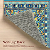 Ultra Soft Area Rug, Non Slip, Stain Resistant, Washable Area Rugs for Living Room, Bedroom, Beige Mud Trapper Doormat for Entryway(Blue)