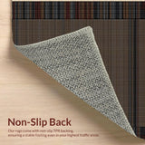 Ultra Soft Area Rug, Non Slip, Stain Resistant, Washable Area Rugs for Living Room, Bedroom, Luxe Grizzly Brown Textured Style(Brown)