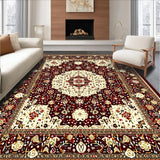Ultra Soft Area Rug, Non Slip, Stain Resistant, Washable Area Rugs for Living Room, Bedroom, Inspired Floral(Red)