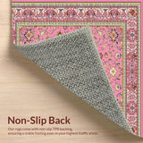 Ultra Soft Area Rug, Non Slip, Stain Resistant, Washable Area Rugs for Living Room, Bedroom, Artistic Pink Abstract Design(Pink)