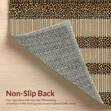 Ultra Soft Area Rug, Non Slip, Stain Resistant, Washable Area Rugs for Living Room, Bedroom, Sleek Contemporary Animal Motif(Beige)