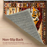 Ultra Soft Area Rug, Non Slip, Stain Resistant, Washable Area Rugs for Living Room, Bedroom, Boho Yellow Tiger Print Living Room Rug(Yellow)