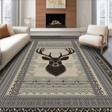 Ultra Soft Area Rug, Non Slip, Stain Resistant, Washable Area Rugs for Living Room, Bedroom, Sophisticated Wild Animal Inspired Decor(Beige)