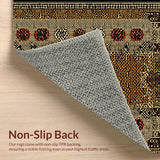 Ultra Soft Area Rug, Non Slip, Stain Resistant, Washable Area Rugs for Living Room, Bedroom, Vintage Cozy Animal Print(Brown)