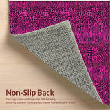 Ultra Soft Area Rug, Non Slip, Stain Resistant, Washable Area Rugs for Living Room, Bedroom, Bold Pink and Black Design(Pink)