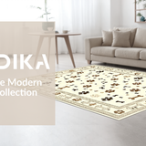 Ultra Soft Area Rug, Non Slip, Stain Resistant, Washable Area Rugs for Living Room, Bedroom, Artistic Subtle Paw Print Elegance(Beige)