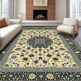 Ultra Soft Area Rug, Non Slip, Stain Resistant, Washable Area Rugs for Living Room, Bedroom, Elegant Abstract Beige/Black Deco(Beige)