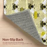 Ultra Soft Area Rug, Non Slip, Stain Resistant, Washable Area Rugs for Living Room, Bedroom, Fluffy Soft Transitional Design(Yellow)