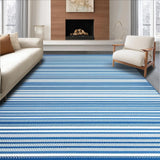 Ultra Soft Area Rug, Non Slip, Stain Resistant, Washable Area Rugs for Living Room, Bedroom, Artful Muted Color Harmony(Blue)