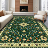 Ultra Soft Area Rug, Non Slip, Stain Resistant, Washable Area Rugs for Living Room, Bedroom, Beige Denim Boho Tapestry Area(Green)