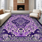 Ultra Soft Area Rug, Non Slip, Stain Resistant, Washable Area Rugs for Living Room, Bedroom, Vintage Blue and Purple Nursery Carpet(Purple)