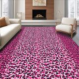 Ultra Soft Area Rug, Non Slip, Stain Resistant, Washable Area Rugs for Living Room, Bedroom, Vibrant Pink Leopard Print Girls Bedroom Rug(Pink)