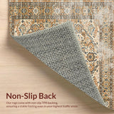 Ultra Soft Area Rug, Non Slip, Stain Resistant, Washable Area Rugs for Living Room, Bedroom, Rustic Brown Beige Accent Non Slip Kitchen Runner(Beige)
