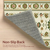 Ultra Soft Area Rug, Non Slip, Stain Resistant, Washable Area Rugs for Living Room, Bedroom, Machine Washable Dining Room Olive Beige Rug(Beige)