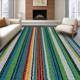 Ultra Soft Area Rug, Non Slip, Stain Resistant, Washable Area Rugs for Living Room, Bedroom, Rustic Autumn Half Circle Entryway Jute Rug(Blue)
