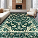 Ultra Soft Area Rug, Non Slip, Stain Resistant, Washable Area Rugs for Living Room, Bedroom, Moody Floral Boho Chic(Green)