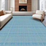 Ultra Soft Area Rug, Non Slip, Stain Resistant, Washable Area Rugs for Living Room, Bedroom, Rustic Geometric Rhythm in Blue(Blue)