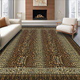 Ultra Soft Area Rug, Non Slip, Stain Resistant, Washable Area Rugs for Living Room, Bedroom, Chic Contemporary Leopard Motif(Brown)