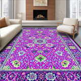 Ultra Soft Area Rug, Non Slip, Stain Resistant, Washable Area Rugs for Living Room, Bedroom, Serene Abstract Botanical Design(Purple)