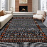 Ultra Soft Area Rug, Non Slip, Stain Resistant, Washable Area Rugs for Living Room, Bedroom, Chic Tiled Patterned Minimalism(Black)