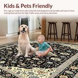 Vintage Inspired Black and Beige Area(Black)