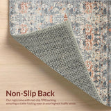 Ultra Soft Area Rug, Non Slip, Stain Resistant, Washable Area Rugs for Living Room, Bedroom, Rustic Earth Tones Pattern(Gray)