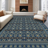 Artful Trellis Design in Warm Hues(Blue)
