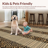 Ultra Soft Area Rug, Non Slip, Stain Resistant, Washable Area Rugs for Living Room, Bedroom, Sleek Contemporary Animal Motif(Beige)