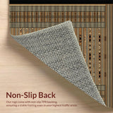 Ultra Soft Area Rug, Non Slip, Stain Resistant, Washable Area Rugs for Living Room, Bedroom, Artisanal Heritage Rustic Design(Brown)