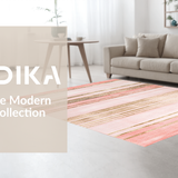 Ultra Soft Area Rug, Non Slip, Stain Resistant, Washable Area Rugs for Living Room, Bedroom, Stylish Contemporary Blush Color Palette(Pink)